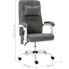 vidaXL Chaise de Bureau de Massage Fauteuil d'Ordinateur Inclinable Siège de Bureau Fauteuil Ergonomique Maison Intérieur 20313