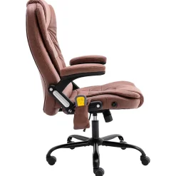 vidaXL Chaise de bureau de massage marron clair similicuir daim 20579