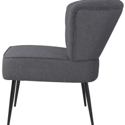 vidaXL Chaise de cocktail Gris foncé Tissu