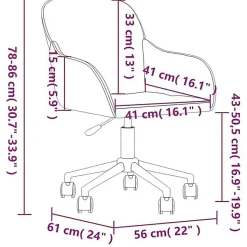 vidaXL Chaise Pivotante de Bureau Chaise d'Ordinateur Fauteuil Pivotant de Bureau Siège de Bureau Meuble de Bureau Intérieur 34487