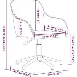 vidaXL Chaise Pivotante de Bureau Chaise d'Ordinateur Fauteuil Pivotant de Bureau Siège de Bureau Meuble de Bureau Intérieur 34485