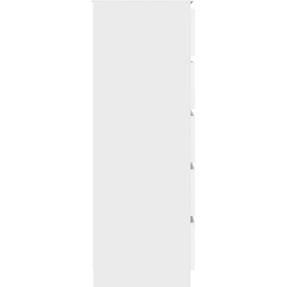 vidaXL Commode, Buffet avec 5 Tiroirs, Armoire de Rangement, Meuble de Salle de Séjour Chambre à Coucher, Moderne, Blanc 823016