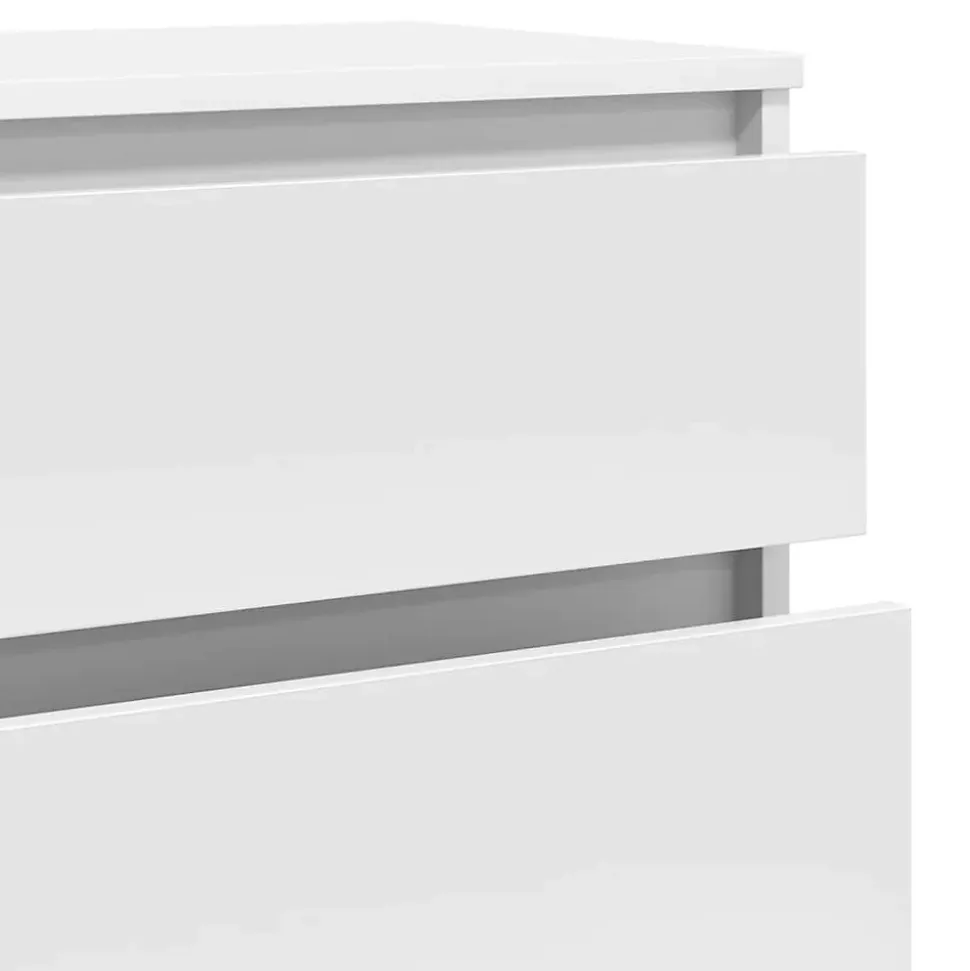 vidaXL Commode, Buffet avec 5 Tiroirs, Armoire de Rangement, Meuble de Salle de Séjour Chambre à Coucher, Moderne, Blanc 823016