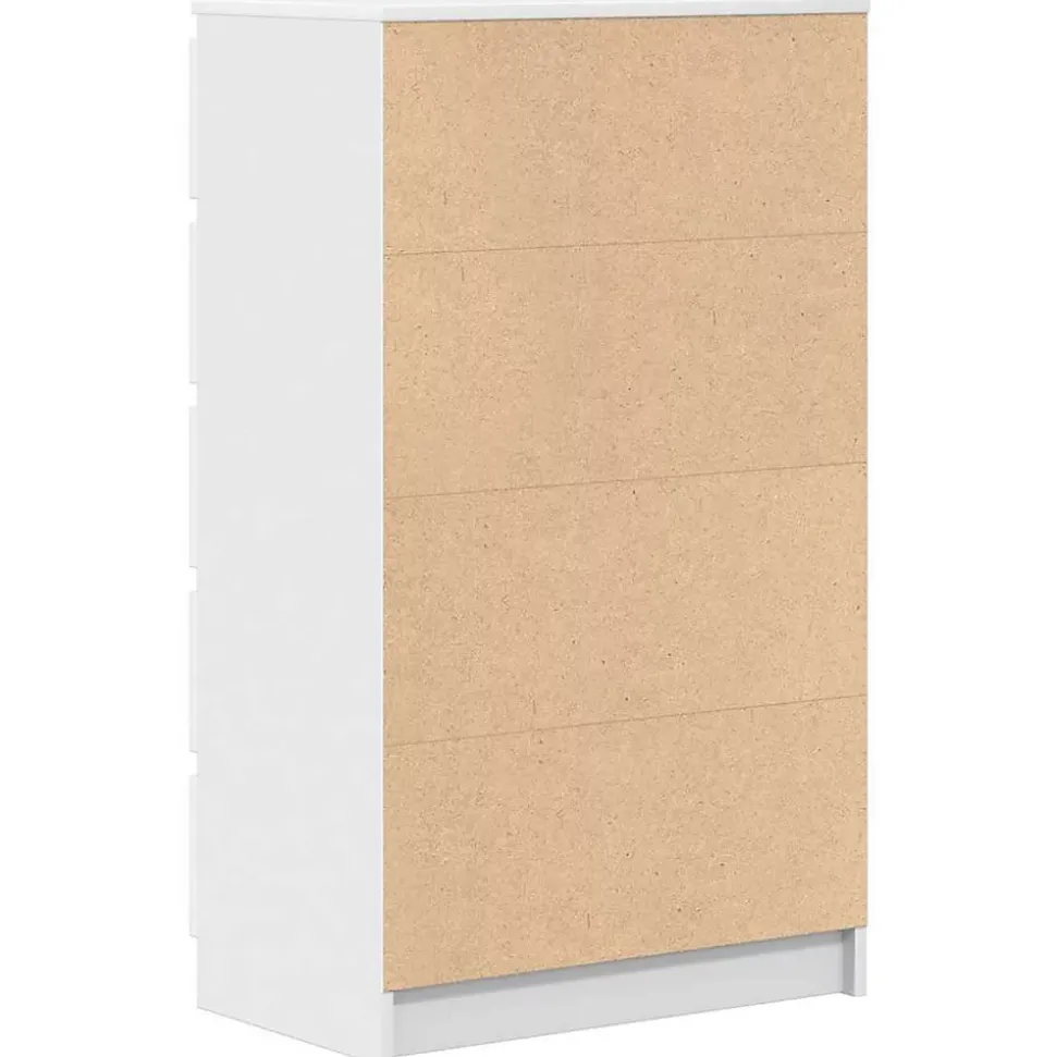 vidaXL Commode, Buffet avec 5 Tiroirs, Armoire de Rangement, Meuble de Salle de Séjour Chambre à Coucher, Moderne, Blanc 823016