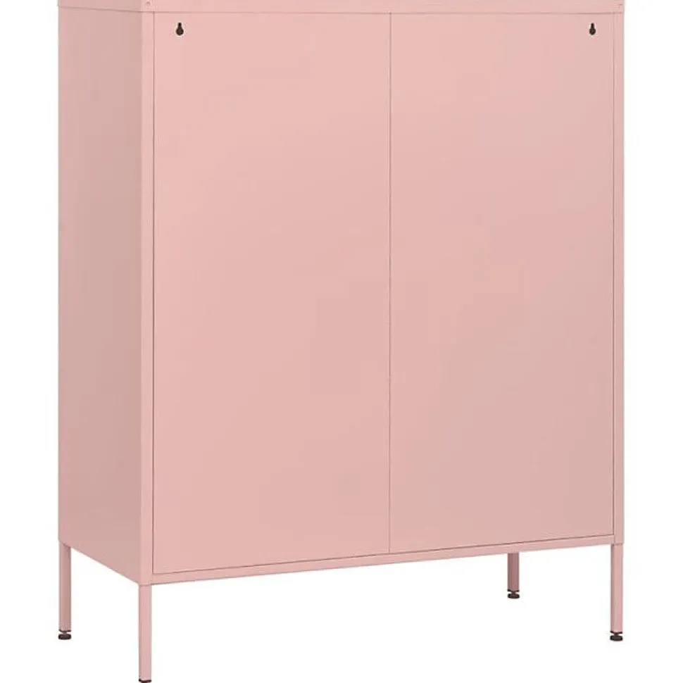 vidaXL Commode Rose 80x35x101,5 cm Acier