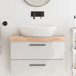 vidaXL Comptoir de salle de bain 80x40x6 cm bois massif non traité 3156022