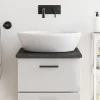 vidaXL Comptoir de salle de bain gris foncé 40x50x2 cm bois traité 3156191