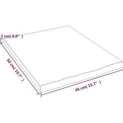 vidaXL Comptoir de salle de bain gris foncé 40x50x2 cm bois traité 3156191