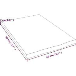 vidaXL Comptoir de salle de bain gris foncé 40x60x2 cm bois traité 3156194