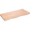 vidaXL Comptoir de salle de bain marron clair 100x50x2 cm bois traité 3156131