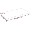vidaXL Comptoir de salle de bain marron clair 100x60x2 cm bois traité 3156134