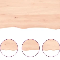 vidaXL Comptoir de salle de bain 80x60x4 cm bois massif non traité 3156027