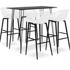 vidaXL Ensemble de Bar 5 pcs Mobilier de Bistrot Meubles de Pub Table et Chaises de Bar Ensemble de Comptoir Restaurant 3057376