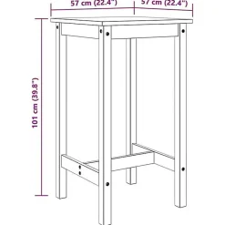 vidaXL Ensemble de bar 3 pcs Bois de pin massif, ensemble de pub, ensemble de meubles, tabouret de bar en bois, ensemble de 400568