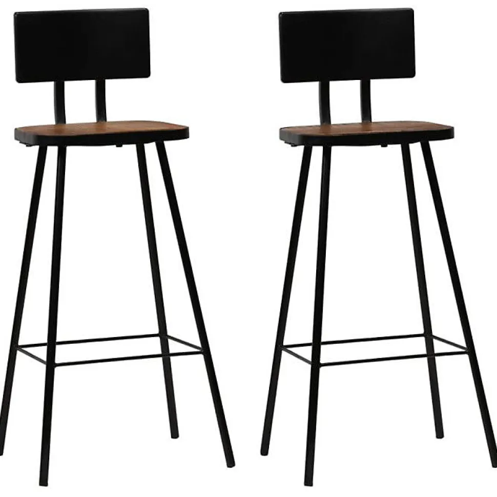 vidaXL Ensemble de bar 3 pcs Noir