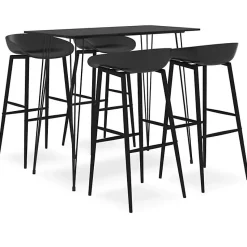 vidaXL Ensemble de Bar 5 pcs Mobilier de Bistrot Meubles de Pub Ensemble de Comptoir Table et Chaises de Bar Restaurant 3057381