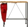vidaXL Ensemble de bar 5 pcs bois de manguier massif, ensemble de pub, ensemble de meubles, tabouret de bar en bois, 4009369