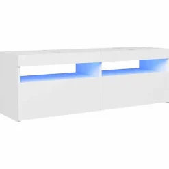 vidaXL Meuble TV avec Lumières LED Armoire Basse Centre de Divertissement Meuble Stéréo Salon Salle de Séjour Maison 804373