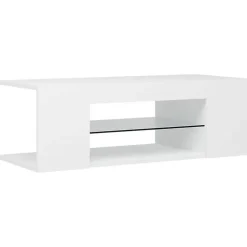 vidaXL Meuble TV avec Lumières LED Armoire Basse Centre de Divertissement Meuble Stéréo Salon Salle de Séjour Maison 804238