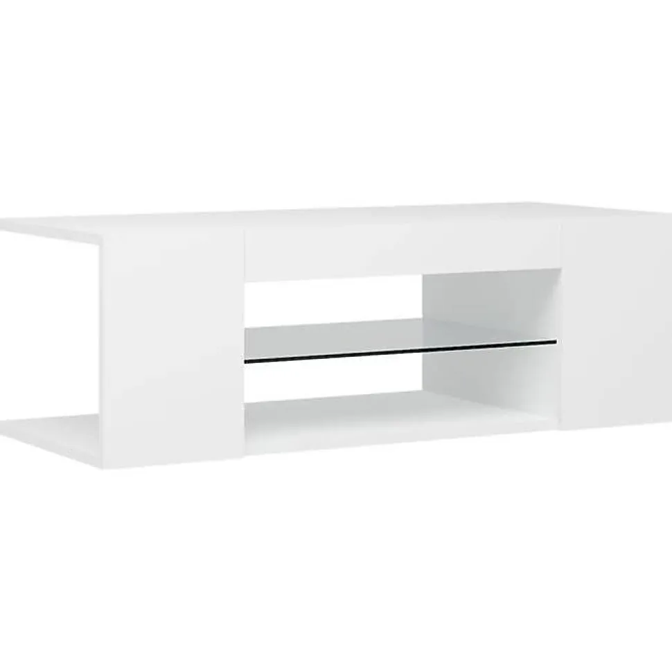 vidaXL Meuble TV avec Lumières LED Armoire Basse Centre de Divertissement Meuble Stéréo Salon Salle de Séjour Maison 804238