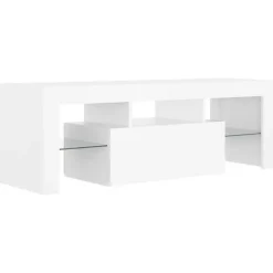 vidaXL Meuble TV avec Lumières LED, Armoire de Télévision, Meuble Télé de Salon, Armoire Basse Salle de Séjour Intérieur, 804346