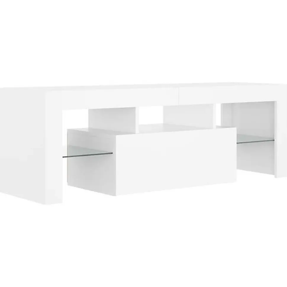 vidaXL Meuble TV avec Lumières LED, Armoire de Télévision, Meuble Télé de Salon, Armoire Basse Salle de Séjour Intérieur, 804346