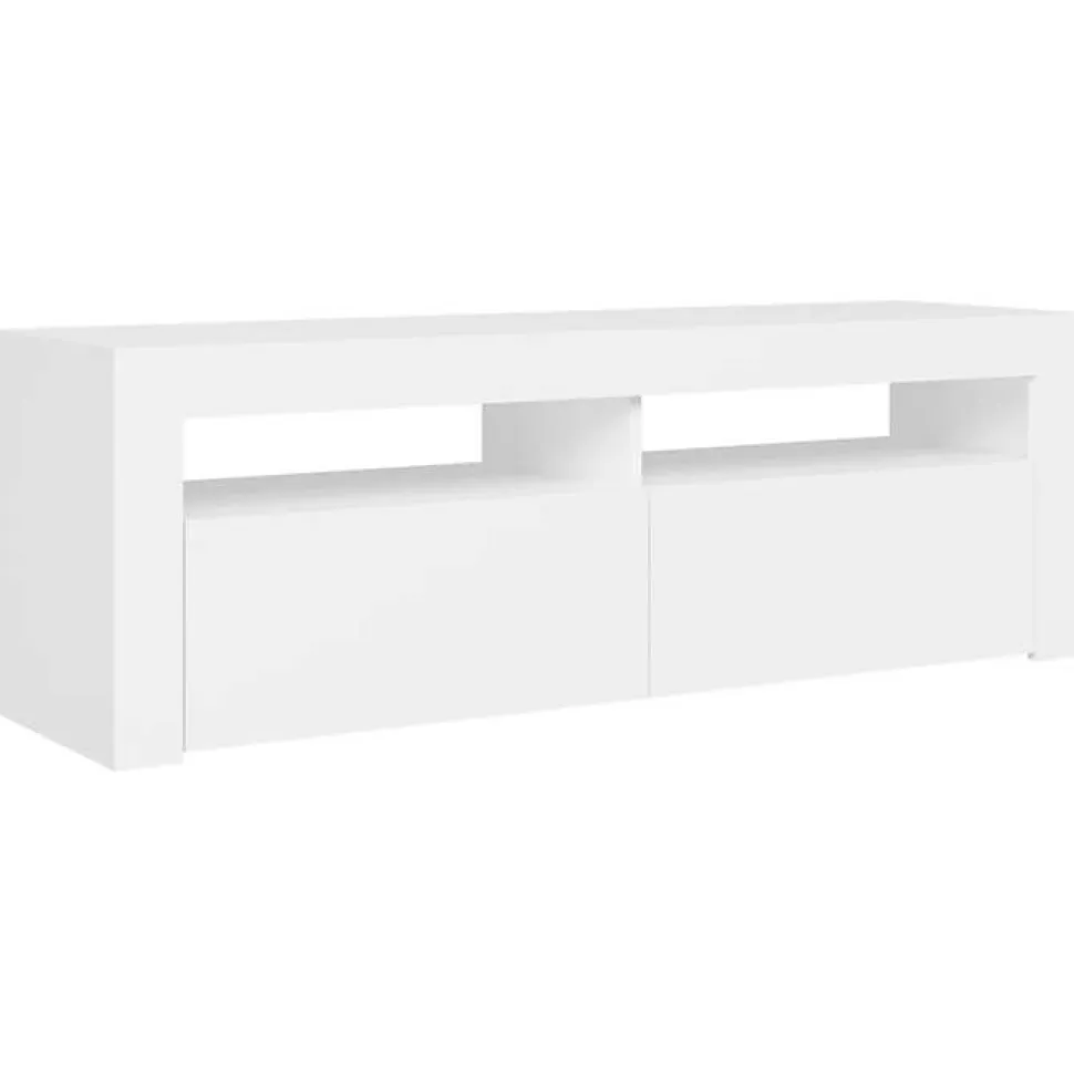 vidaXL Meuble TV avec Lumières LED, Armoire de Télévision, Meuble Télé de Salon, Armoire Basse Salle de Séjour Intérieur, 804310