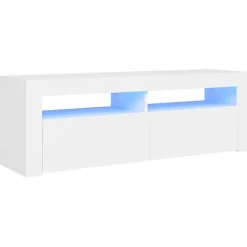 vidaXL Meuble TV avec Lumières LED, Armoire de Télévision, Meuble Télé de Salon, Armoire Basse Salle de Séjour Intérieur, 804310