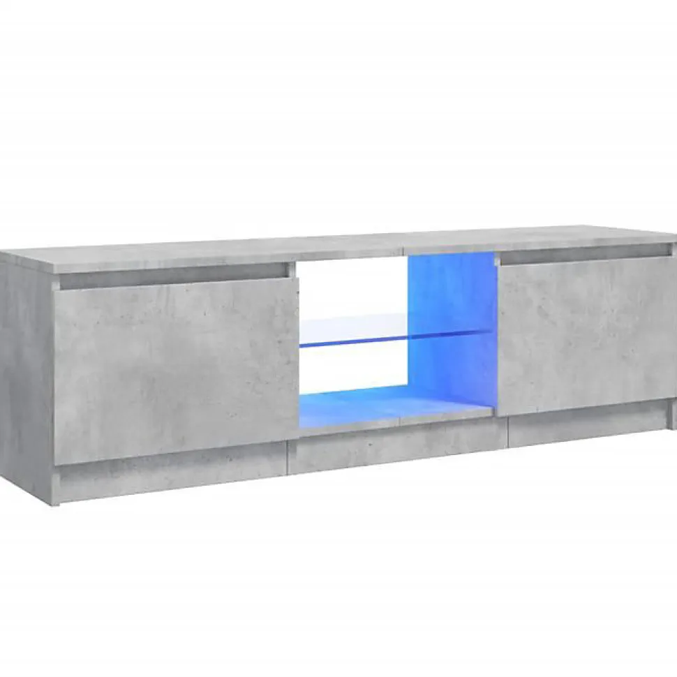 vidaXL Meuble TV avec Lumières LED, Armoire de Télévision, Meuble Télé de Salon, Armoire Basse Salle de Séjour Intérieur, 804287