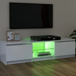 vidaXL Meuble TV avec Lumières LED, Armoire de Télévision, Meuble Télé de Salon, Armoire Basse Salle de Séjour Intérieur, 804283