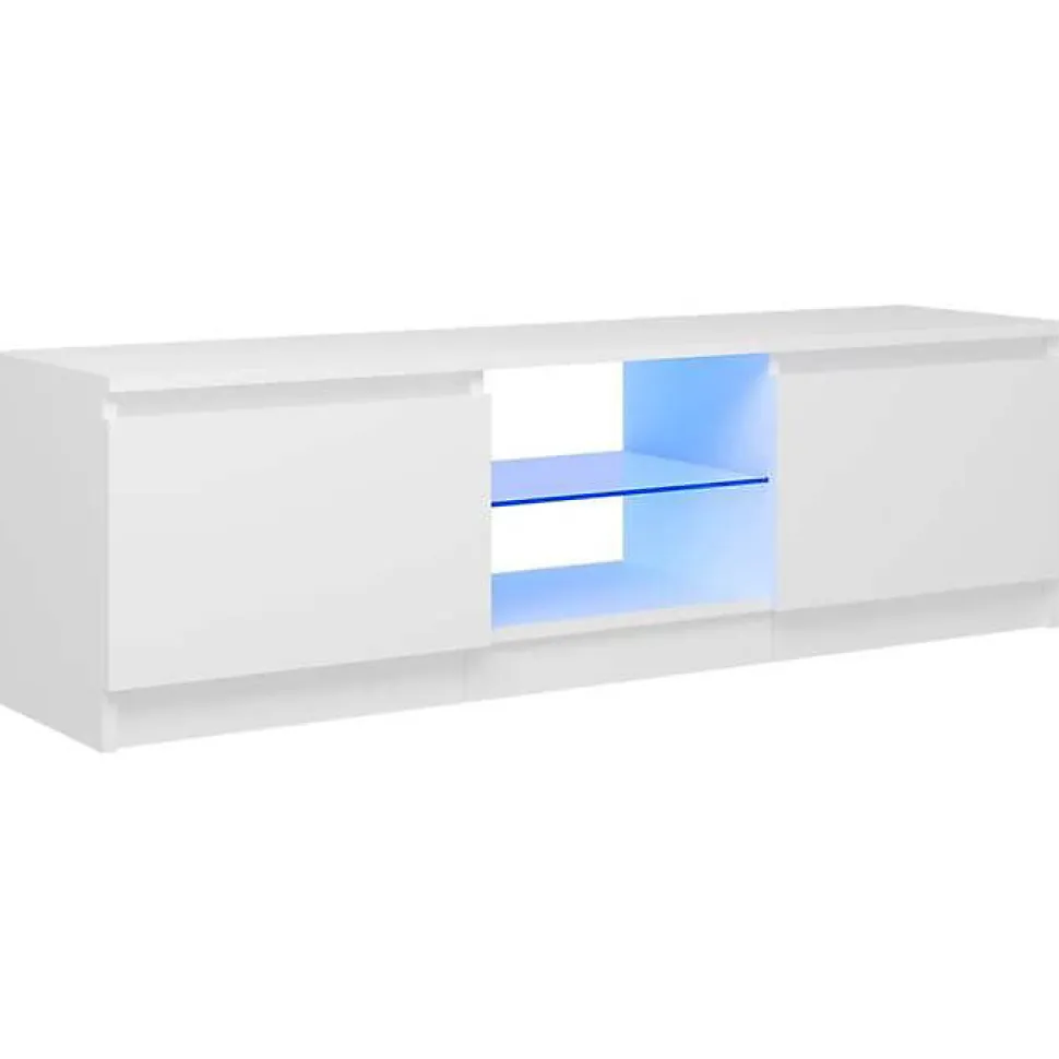 vidaXL Meuble TV avec Lumières LED, Armoire de Télévision, Meuble Télé de Salon, Armoire Basse Salle de Séjour Intérieur, 804283