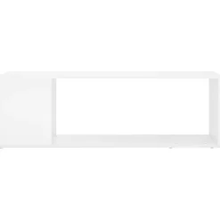 vidaXL Meuble TV Blanc brillant 100x24x32 cm Aggloméré