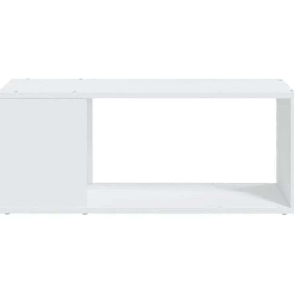 vidaXL Meuble TV Blanc 80x24x32 cm Aggloméré