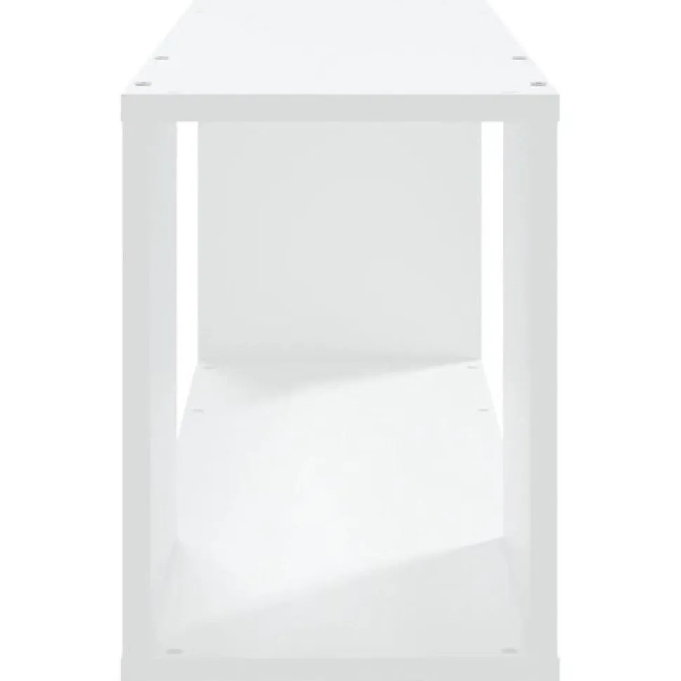vidaXL Meuble TV Blanc 80x24x32 cm Aggloméré