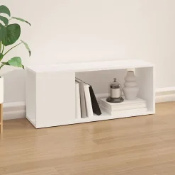 vidaXL Meuble TV Blanc 80x24x32 cm Aggloméré