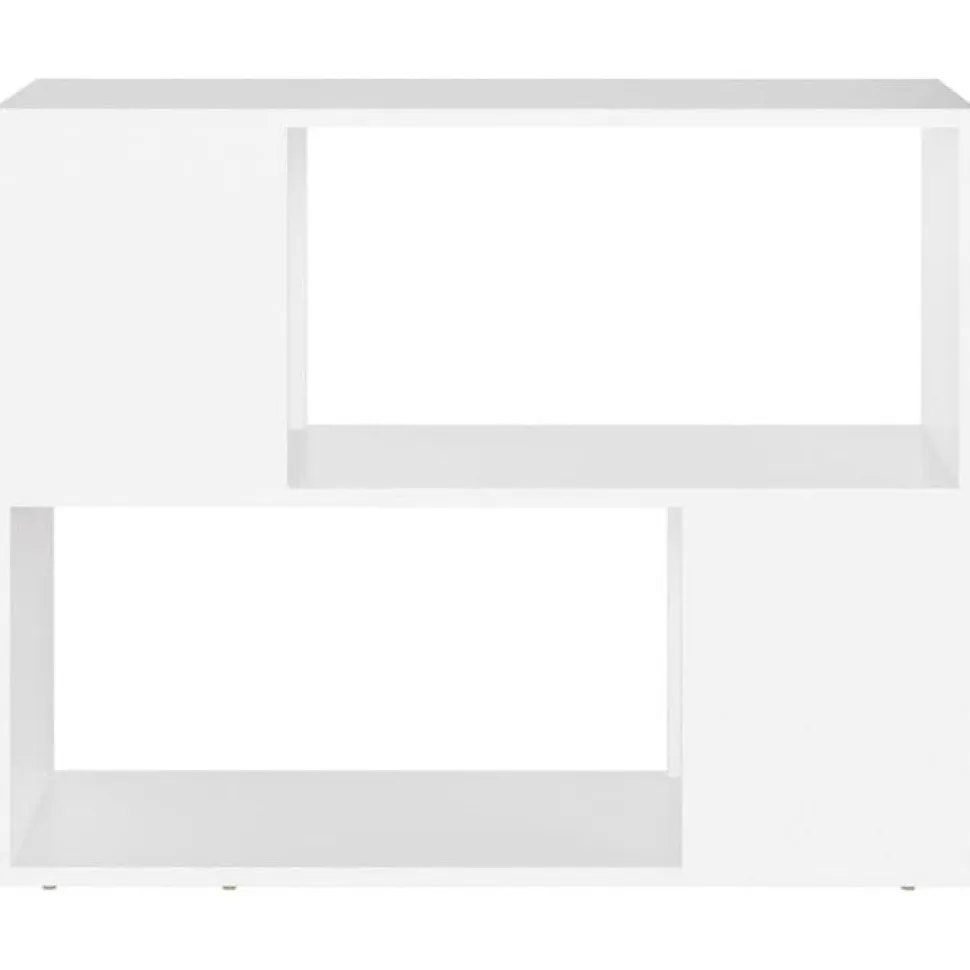 vidaXL Meuble TV Blanc 80x24x63 cm Aggloméré