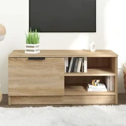 vidaXL Meuble TV Chêne sonoma 80x35x36,5 cm Bois d'ingénierie 811472