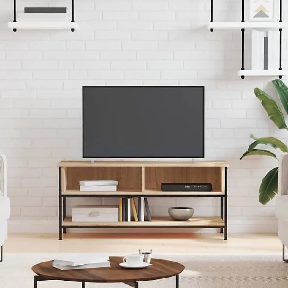 vidaXL Meuble TV chêne sonoma 100x35x45 cm bois d'ingénierie 832784