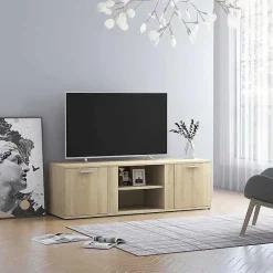 vidaXL Meuble TV Chêne sonoma 120x34x37 cm Aggloméré