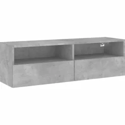vidaXL Meuble TV mural gris béton 100x30x30 cm bois d'ingénierie 836888
