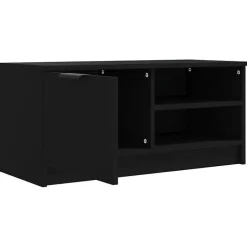 vidaXL Meuble TV Noir 80x35x36,5 cm Bois d'ingénierie 811468