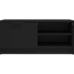 vidaXL Meuble TV Noir 80x35x36,5 cm Bois d'ingénierie 811468