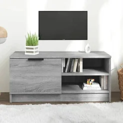vidaXL Meuble TV Sonoma gris 80x35x36,5 cm Bois d'ingénierie 817119