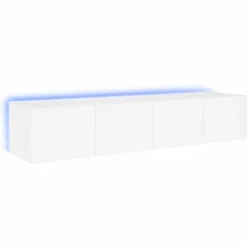 vidaXL Meubles TV Muraux avec Lumières LED 2 pcs, Armoires de Télévision Suspendues avec Rangement, Meubles Télé Flottants 837282