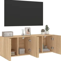 vidaXL Meubles TV muraux 2 pcs chêne sonoma 60x30x41 cm 836943