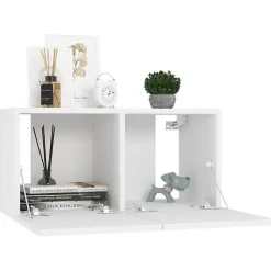 vidaXL Meubles TV suspendus 3 pcs Blanc 60x30x30 cm