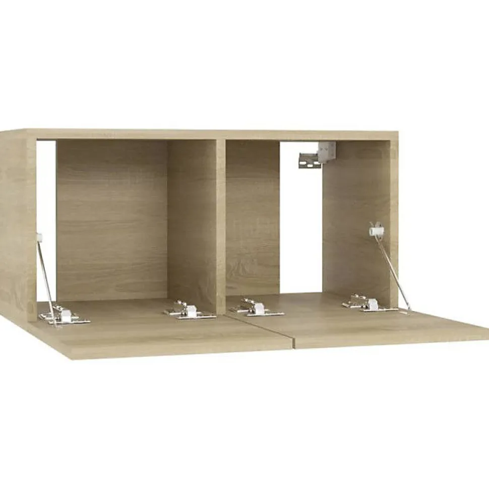 vidaXL Meubles TV suspendus 3 pcs Chêne sonoma 60x30x30 cm
