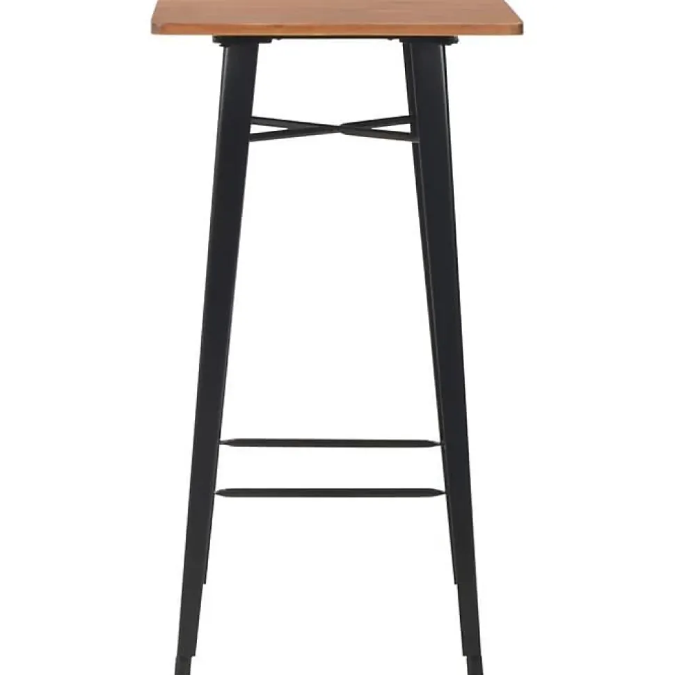vidaXL Mobilier de bar 3 pcs Acier Noir