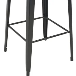 vidaXL Mobilier de bar 3 pcs Acier Noir