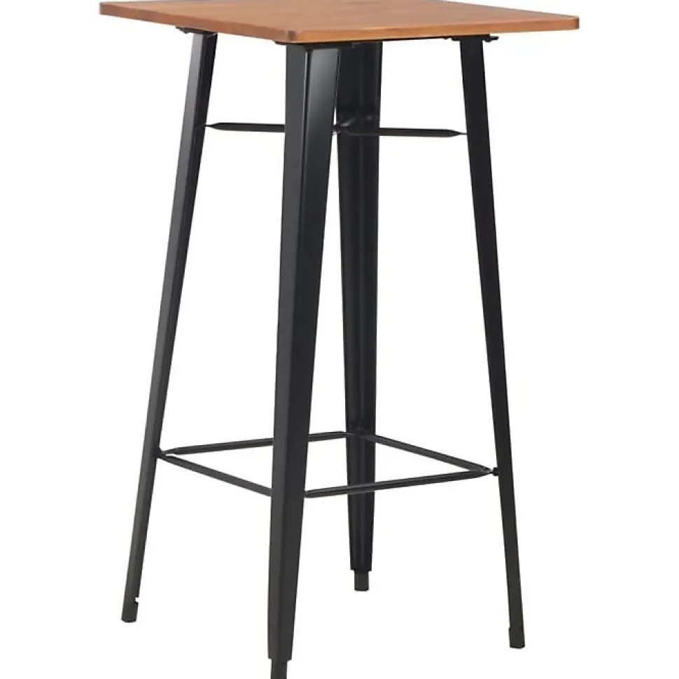 vidaXL Mobilier de bar 3 pcs Acier Noir